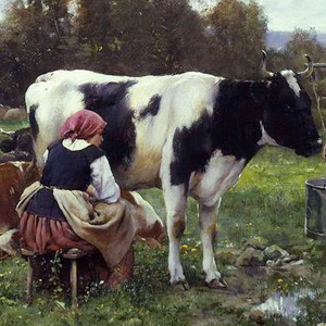 Maids a milking