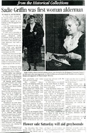Sadie Griffin was first woman alderman