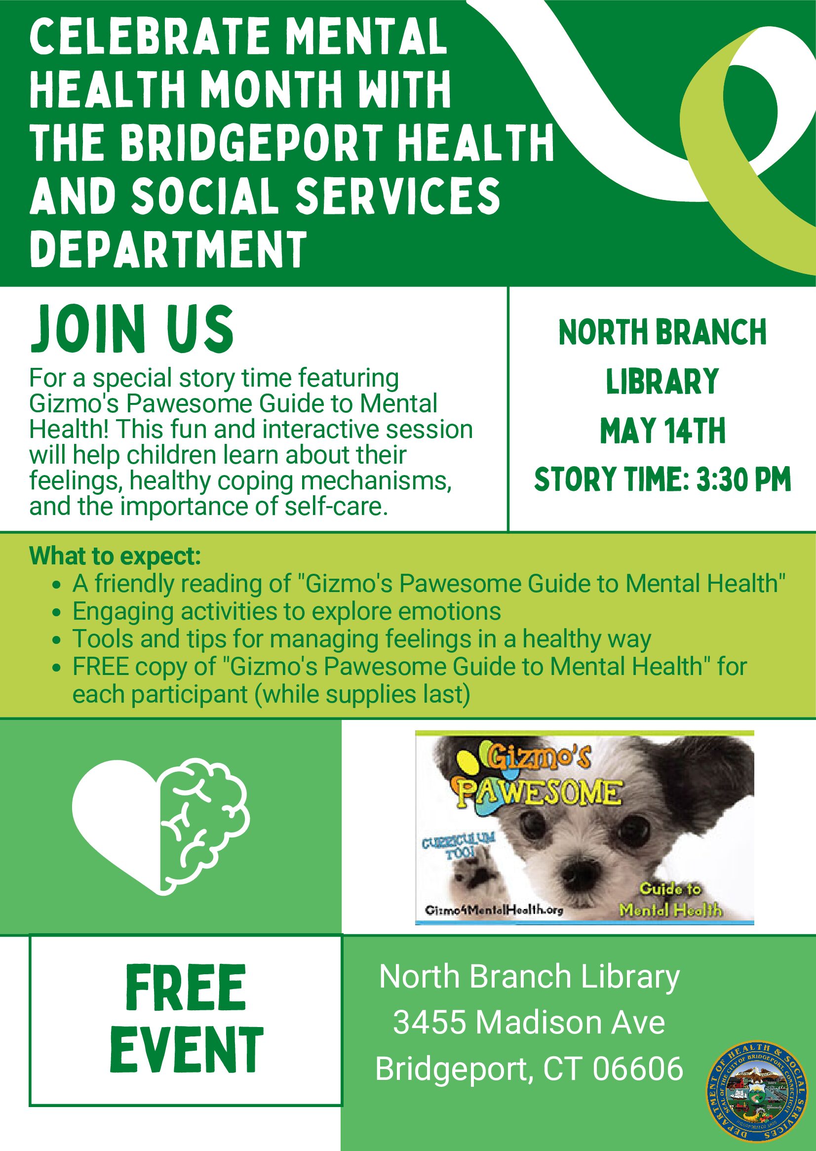 Celebrate Mental Health Month with the Bridgeport Health and Social Services Department